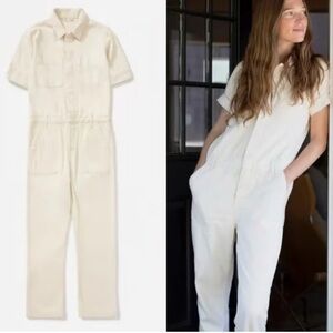 Everlane The Super Soft‎ Coverall Cream Jumpsuit